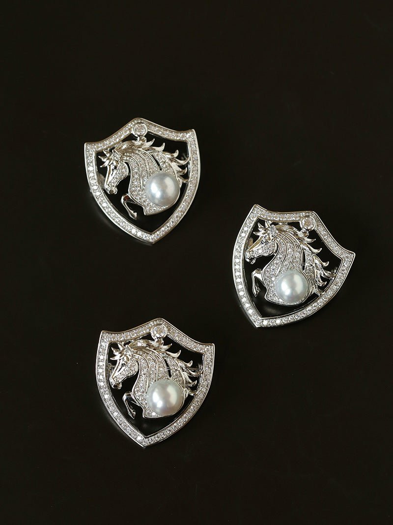 Horse Head Pearl Brooch - floysun