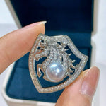 Horse Head Pearl Brooch - floysun