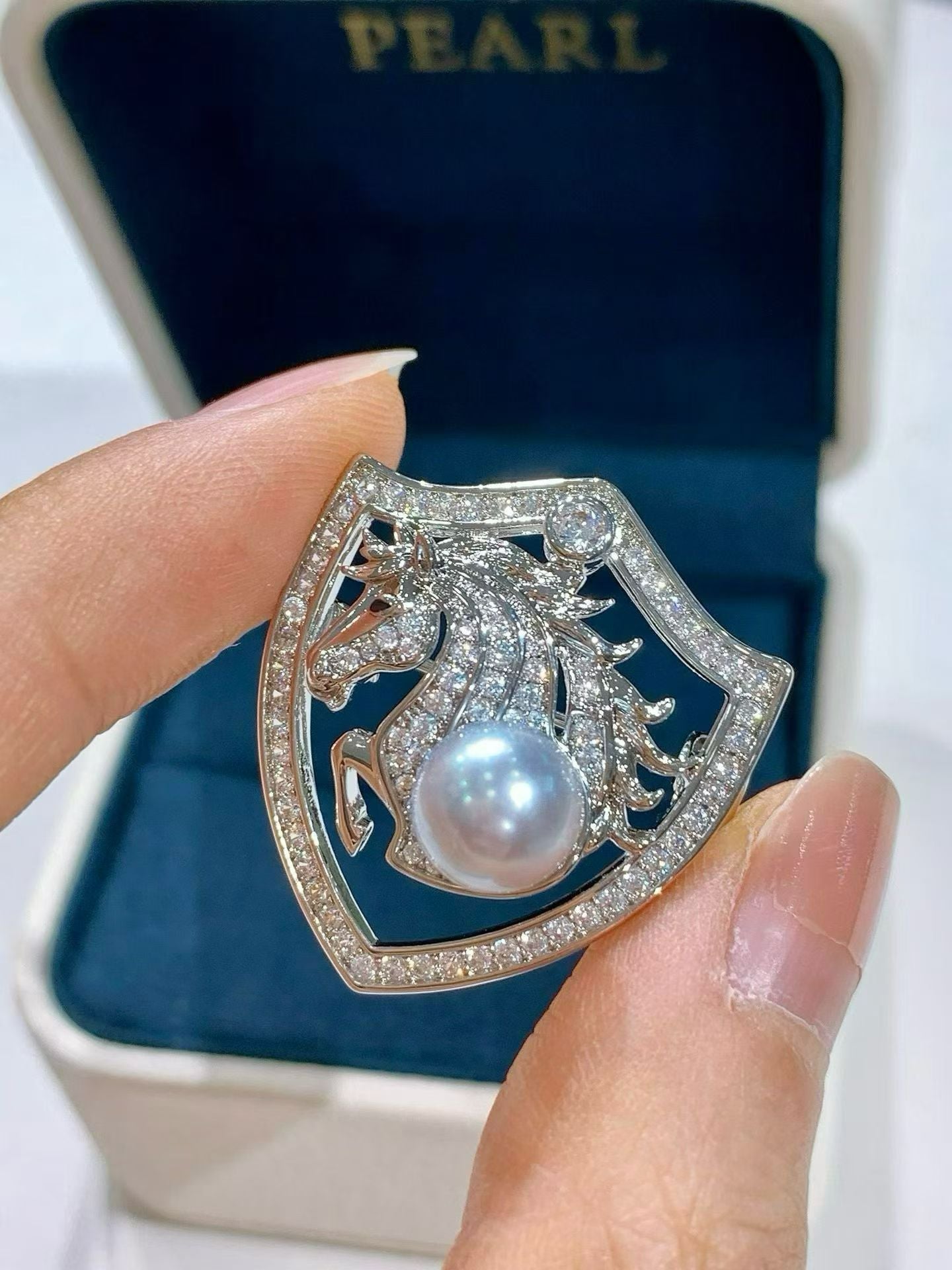 Horse Head Pearl Brooch - floysun