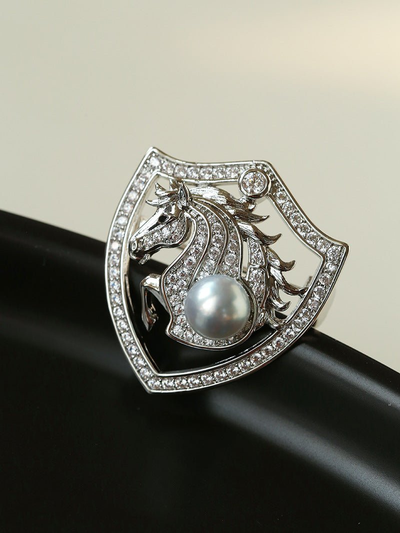 Horse Head Pearl Brooch - floysun