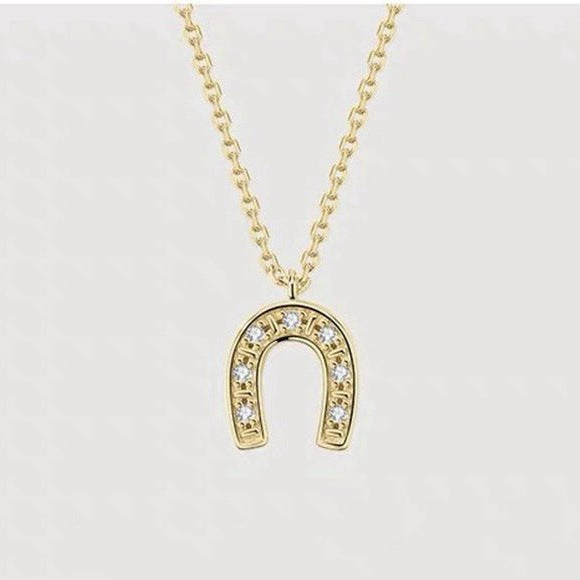 Horseshoe Lucky CZ Necklace - floysun