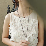 Hugging Hand & Red Tiger's Eye Hoop Earrings - floysun