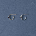 Hugging Hand & Red Tiger's Eye Hoop Earrings - floysun