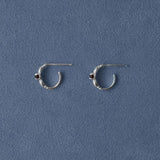 Hugging Hand & Red Tiger's Eye Hoop Earrings - floysun