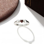 Hugging Hands & Red Tiger's Eye Ring - floysun