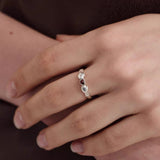 Hugging Hands & Red Tiger's Eye Ring - floysun