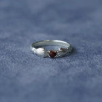 Hugging Hands & Red Tiger's Eye Ring - floysun