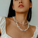 Baroque & Petal Pearl Long Necklace