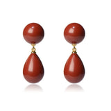 Original Luxury Red Jasper & Green Aventurine Drop Earrings