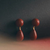 Original Luxury Red Jasper & Green Aventurine Drop Earrings