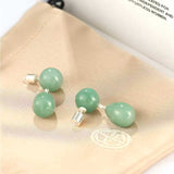 Original Luxury Red Jasper & Green Aventurine Drop Earrings