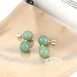 Original Luxury Red Jasper & Green Aventurine Drop Earrings