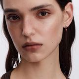 Vintage Palm & Red Tiger's Eye Heart Drop Earrings