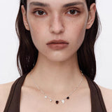 Vintage Red Tiger's Eye Charm Necklace | Heart Series Choker