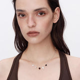 Vintage Red Tiger's Eye Charm Necklace | Heart Series Choker