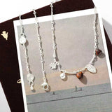 Vintage Red Tiger's Eye Charm Necklace | Heart Series Choker
