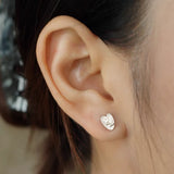 Original Design Embracing Heart Stud Earrings