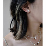 Original Design Embracing Heart Stud Earrings
