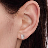 Original Design Embracing Heart Stud Earrings