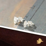 Original Design Embracing Heart Stud Earrings