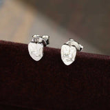 Original Design Embracing Heart Stud Earrings