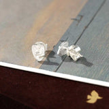 Original Design Embracing Heart Stud Earrings