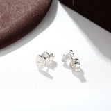 Original Design Embracing Heart Stud Earrings