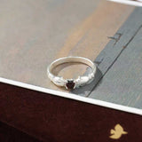 Hugging Hands & Red Tiger's Eye Ring