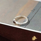 Hugging Hands & Red Tiger's Eye Ring