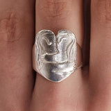 Original Design Embracing Heart Statement Ring