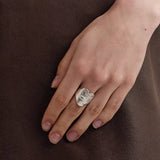 Original Design Embracing Heart Statement Ring