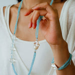 Ice Blue Cat Eye Layered Bracelet - floysun