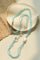 Ice Blue Cat Eye Layered Necklace - floysun