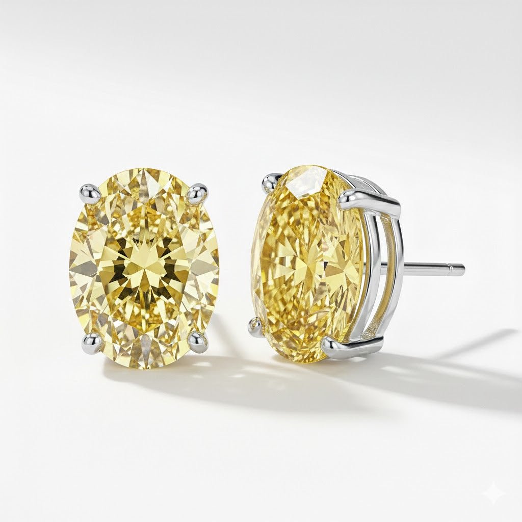 Ice Flower Cut 5A Color Crystal Stud Earrings - floysun