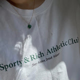 Green chalcedony Love Necklace