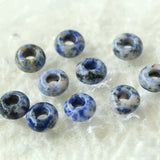 Enchanting Blue Dot Stone Natural Stone Earrings