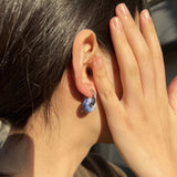 Enchanting Blue Dot Stone Natural Stone Earrings