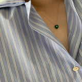 Green chalcedony Love Necklace