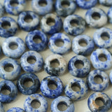 Enchanting Blue Dot Stone Natural Stone Earrings