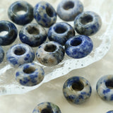 Enchanting Blue Dot Stone Natural Stone Earrings