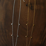Infinite Multi - Heart Station Necklace - Delicate 925 Sterling Silver Chain - floysun