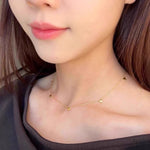 Infinite Multi - Heart Station Necklace - Delicate 925 Sterling Silver Chain - floysun