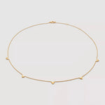 Infinite Multi - Heart Station Necklace - Delicate 925 Sterling Silver Chain - floysun
