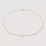 Infinite Multi - Heart Station Necklace - Delicate 925 Sterling Silver Chain - floysun