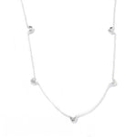 Infinite Multi - Heart Station Necklace - Delicate 925 Sterling Silver Chain - floysun