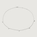 Infinite Multi - Heart Station Necklace - Delicate 925 Sterling Silver Chain - floysun