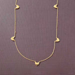 Infinite Multi - Heart Station Necklace - Delicate 925 Sterling Silver Chain - floysun