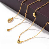Infinite Multi - Heart Station Necklace - Delicate 925 Sterling Silver Chain - floysun