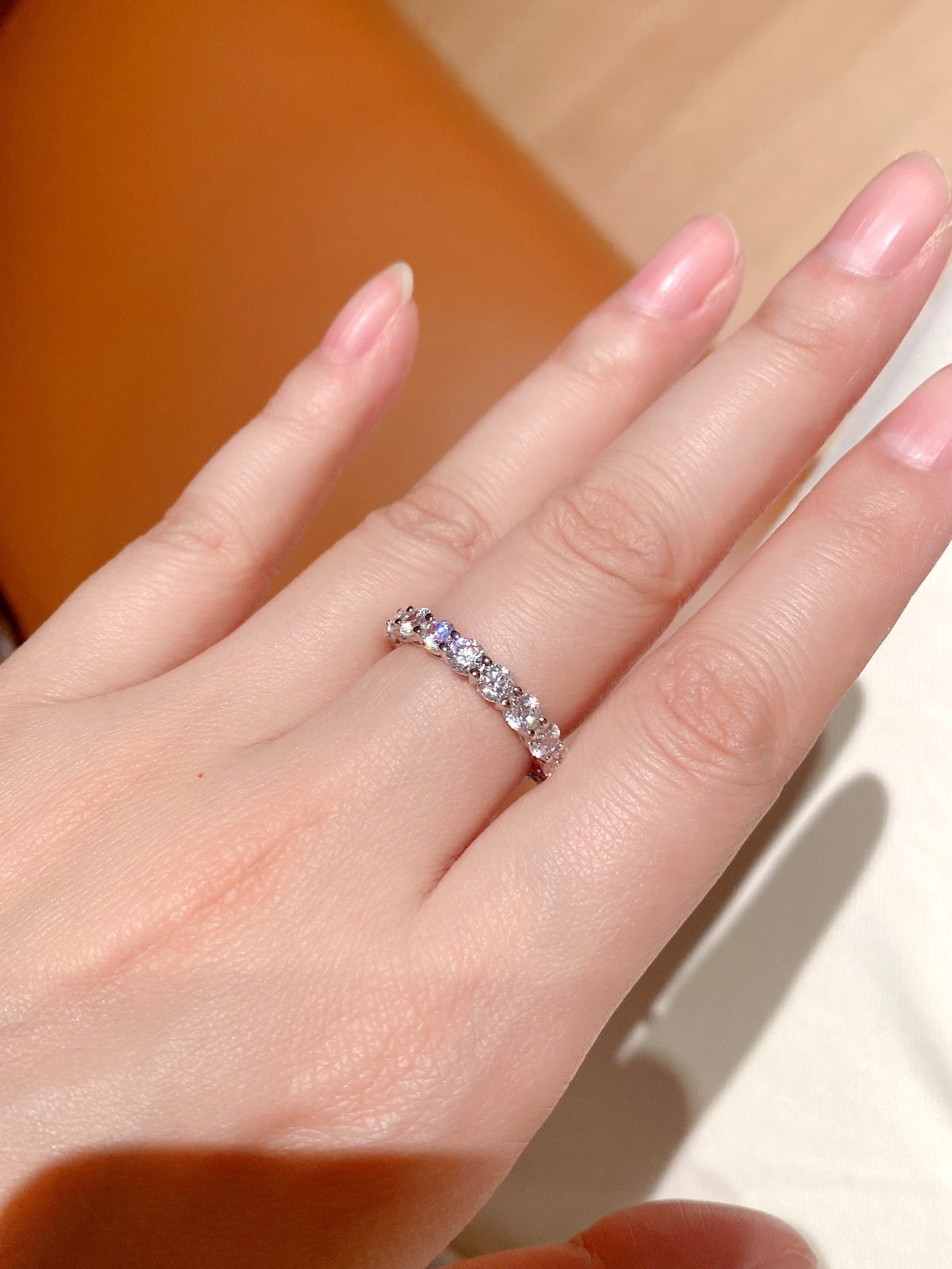 Infinite Sparkle Row Ring | 20 - Point High - Carbon Diamond S925 Sterling Silver Band - floysun