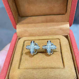 Intertwined Knot Pavé Stud Earrings - floysun